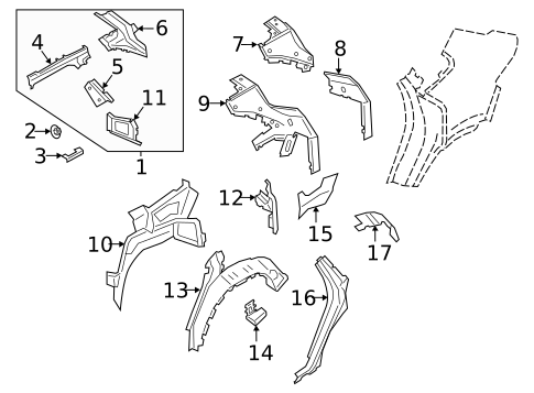 Inner Structure for 2022 Porsche Cayenne #1