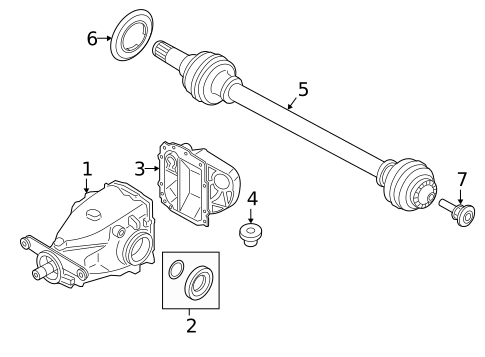 Axle & Differential for 2023 BMW 330i #1