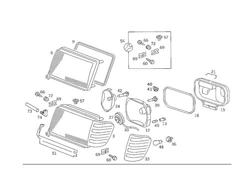 Lighting Unit and Foglight for 1993 Mercedes-Benz 400E #0