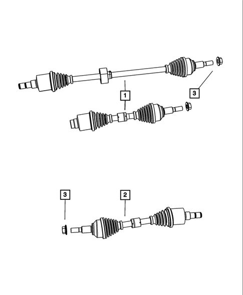Front Axle Drive Shafts for 2008 Chrysler Sebring #0