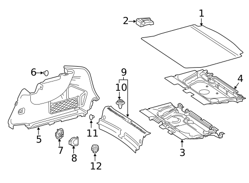 Interior Trim - Rear Body for 2021 Mercedes-Benz CLA250 #0
