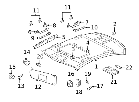 Interior Trim - Roof for 2013 Jaguar XFR #0