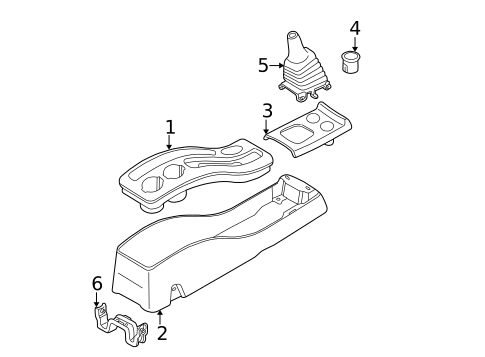 Center Console for 2005 Ford Escape #3