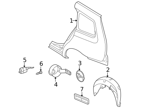Quarter Panel & Components for 2008 Saab 9-3 #1
