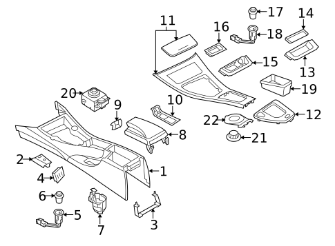 Center Console for 2009 BMW 328i #1