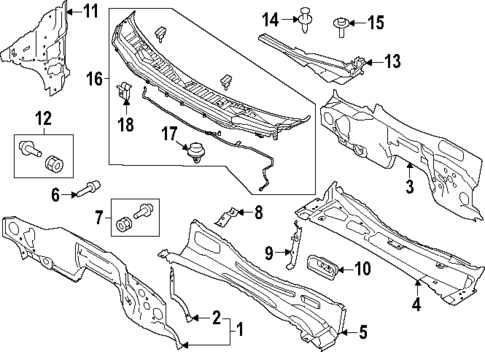 Cowl for 2024 Ford F-350 Super Duty #0