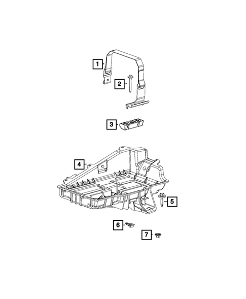 Battery, Battery Tray and Cables for 2017 Chrysler Pacifica #6