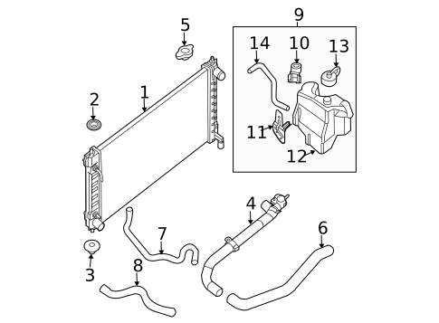 Radiator & Components for 2010 Nissan Altima #1