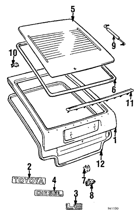 Gate & Hardware for 1985 Toyota Corolla #0