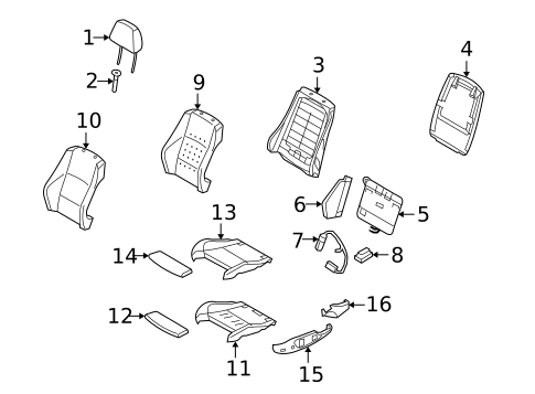 Driver Seat Components for 2008 BMW 135i #0