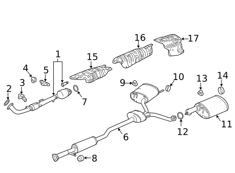 Exhaust Components for 2016 Acura TLX #0