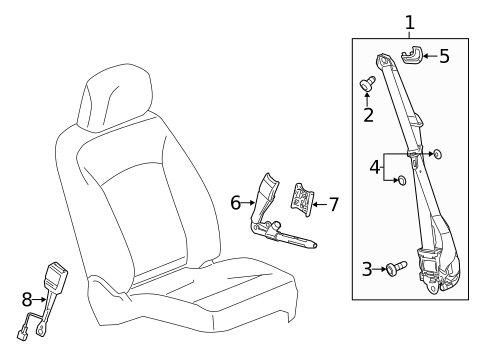 Seat Belt for 2015 Cadillac ATS #3