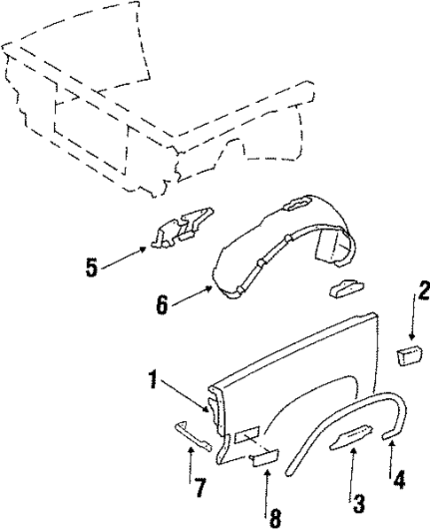 Fender Components for 1984 Oldsmobile Omega #0