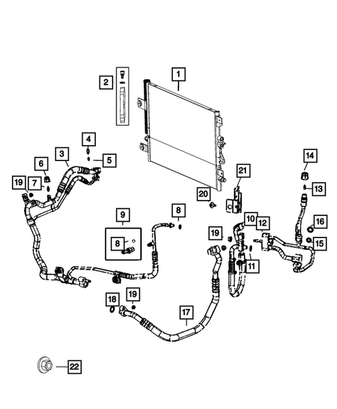 Air Conditioner and Heater Plumbing for 2023 Jeep Cherokee #1