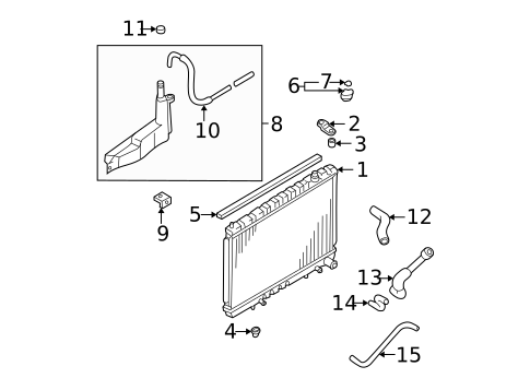 Radiator & Components for 2002 Nissan Pathfinder #0