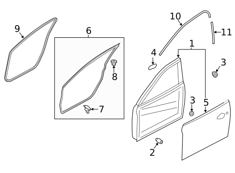 Door & Components for 2021 Mazda 6 #1