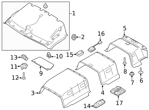 Interior Trim - Roof for 2023 Ford Transit-350 #2