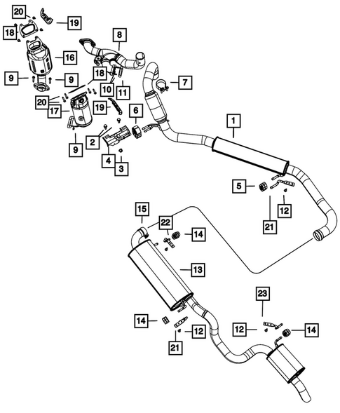 Exhaust System for 2014 Chrysler Town & Country #0