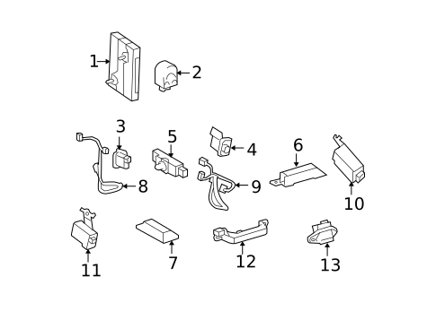 Keyless Entry Components for 2009 Lexus ES350 #0