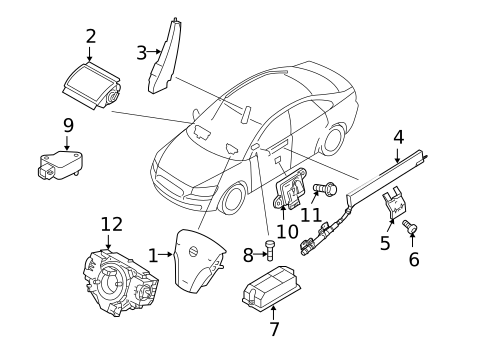 Air Bag Components for 2007 Volvo C70 #0