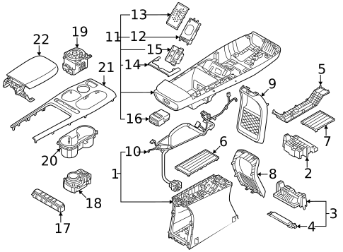 Center Console for 2023 Genesis GV60 #0