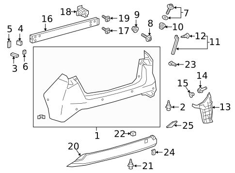 Bumper & Components - Rear for 2020 Toyota Prius AWD-e #0