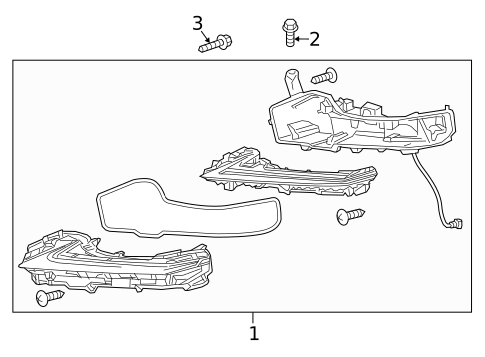 Daytime Running Lamp Components for 2017 Lexus NX300h #1