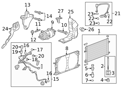 A/C Condenser & Evaporator for 2017 Buick Regal #0