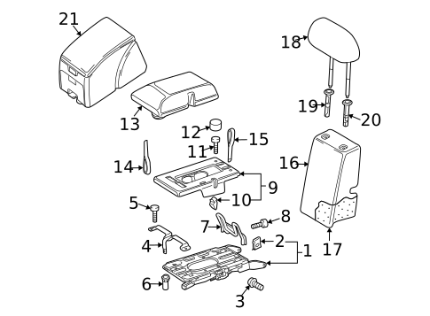 Rear Seat Components for 2017 Volkswagen Tiguan Limited #2