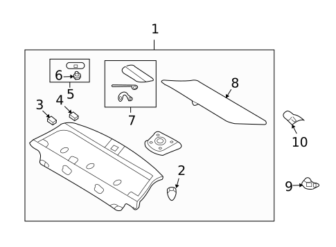 Interior Trim - Rear Body for 2008 Kia Optima #0