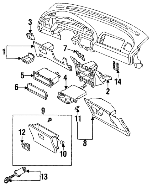 Instrument Panel for 1996 Mazda Protege #2