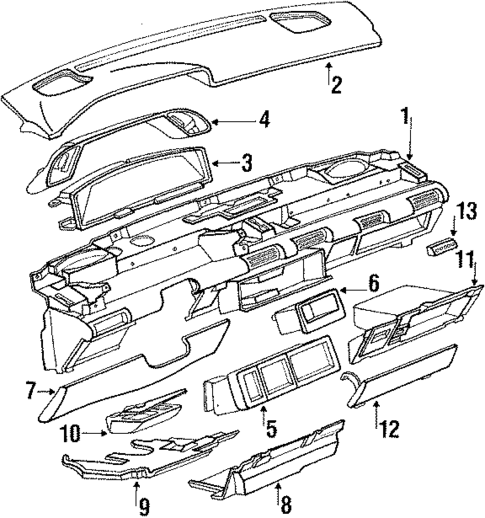 Instrument Panel for 1993 Pontiac Grand Prix #0