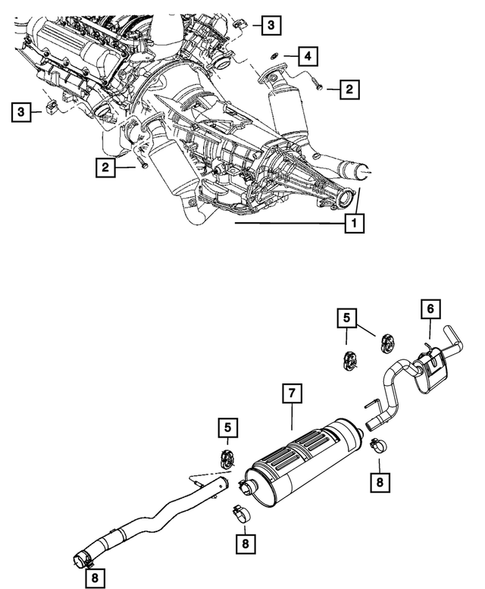 Exhaust System for 2011 Ram Dakota #2