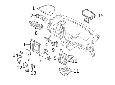 Instrument Panel Components for 2012 Hyundai Sonata #0