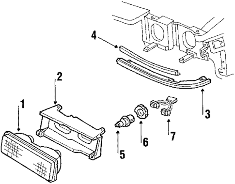 Headlamp Components for 1986 Pontiac Grand Am #1