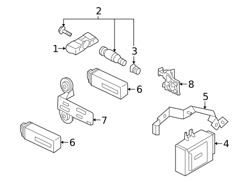 Tire Pressure Monitor Components for 2008 Porsche 911 #0
