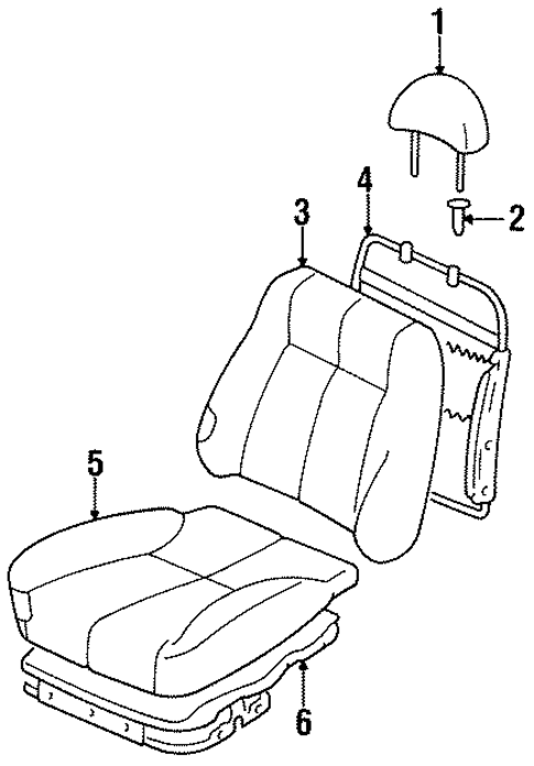 Front Seat Components for 1998 Hyundai Accent #0