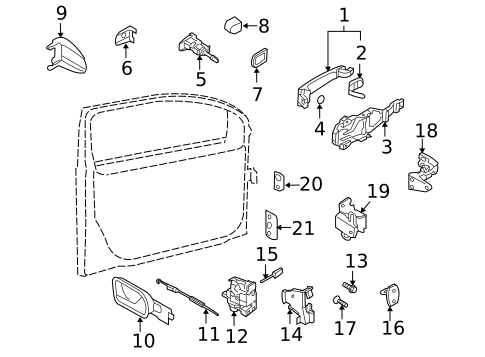 Lock & Hardware for 2000 Volkswagen Beetle #3