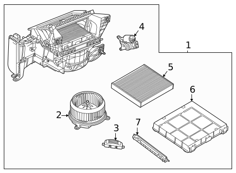 Evaporator & Heater Components for 2019 Land Rover Range Rover Velar #2