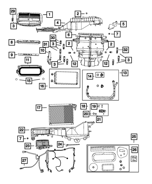 Air Conditioner and Heater Units for 2022 Jeep Grand Cherokee L #1