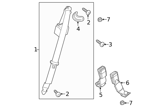 Seat Belt for 2015 Cadillac ATS #2