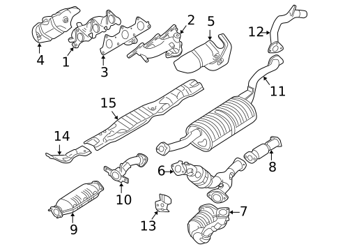 Exhaust Manifold for 1998 Mitsubishi Montero Sport #1