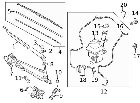 Wiper & Washer Components for 2009 Kia Rondo #2