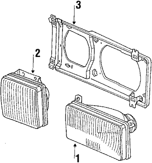 Headlamp Components for 1986 Volkswagen Vanagon #0