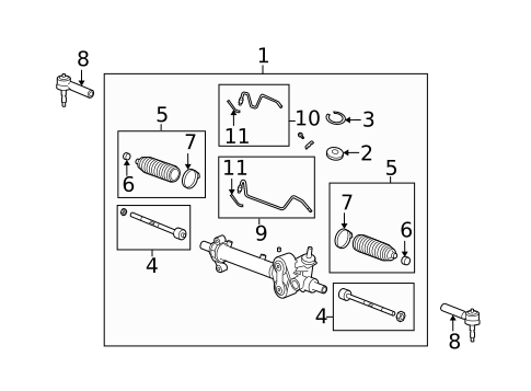 Steering Gear & Linkage for 2011 Cadillac Escalade EXT #0