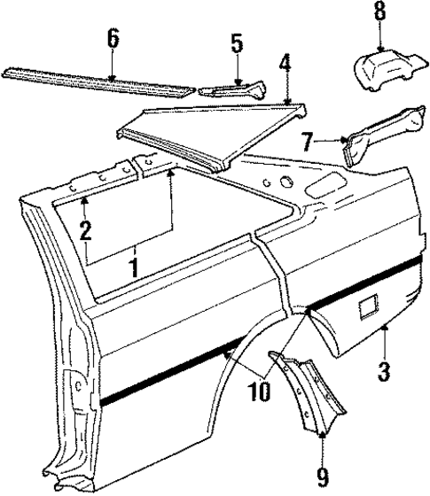 Quarter Panel & Components for 1985 Audi Coupe #0