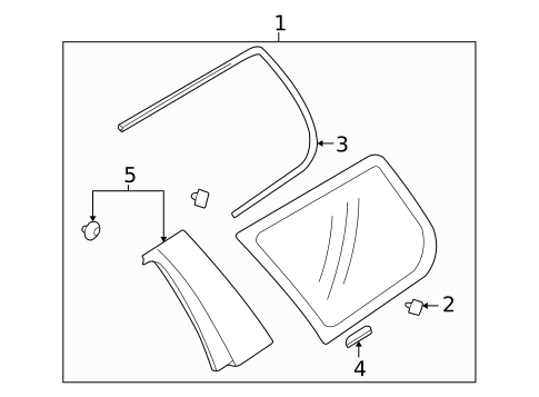 Glass & Hardware for 2005 Subaru Forester #0