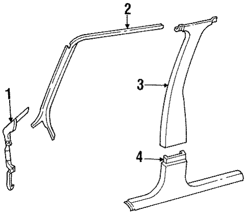 Interior Trim - Pillars for 1993 Chevrolet Lumina #0