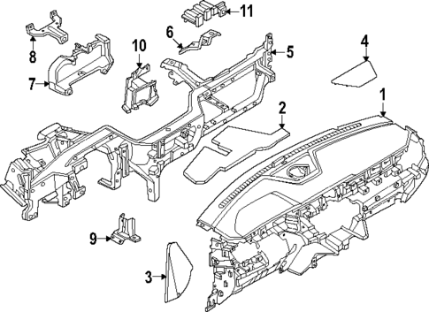 Instrument Panel for 2025 Ford Explorer #1