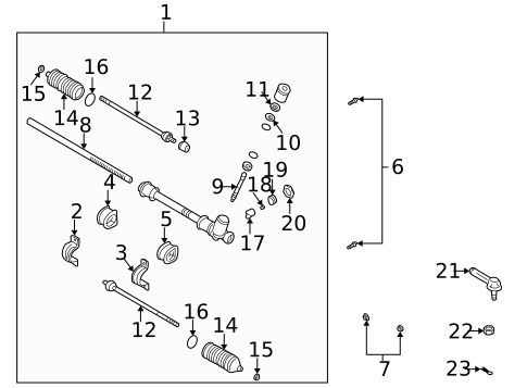 Steering Gear & Linkage for 2004 Kia Rio #1